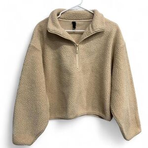 Cotton On Women's Beige Fleece Sweatshirt